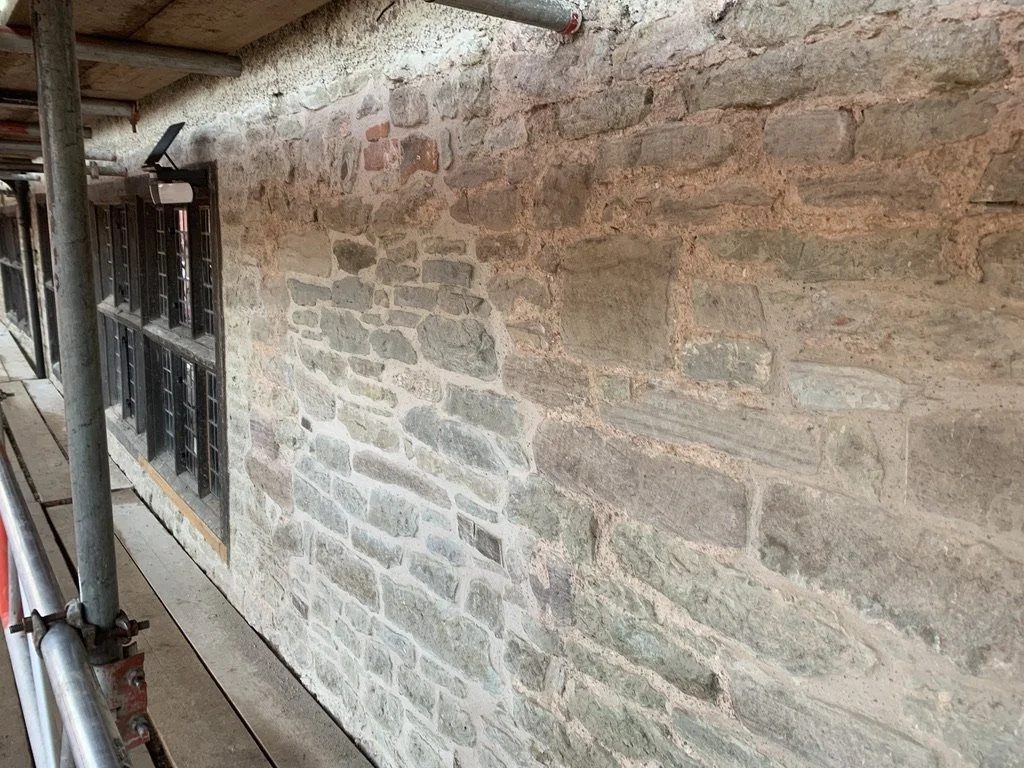 Graffiti removal, Castle Lodge, Ludlow
