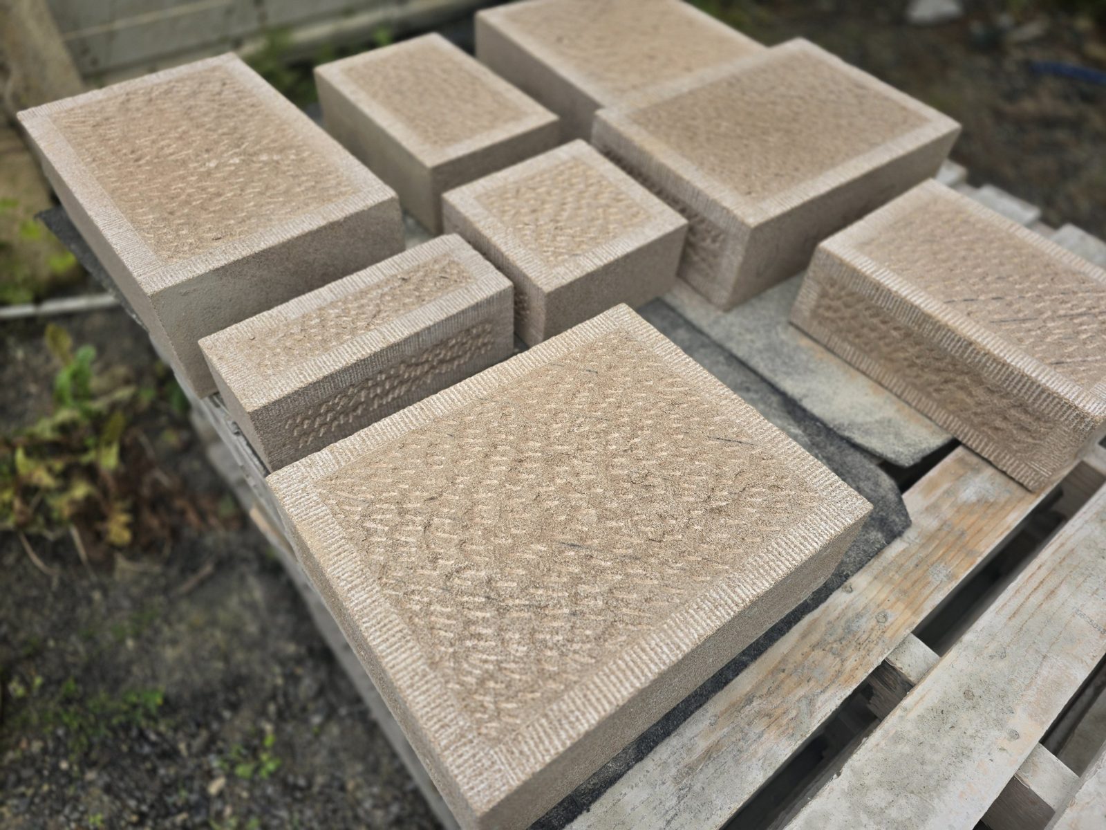 Dressed stone slabs