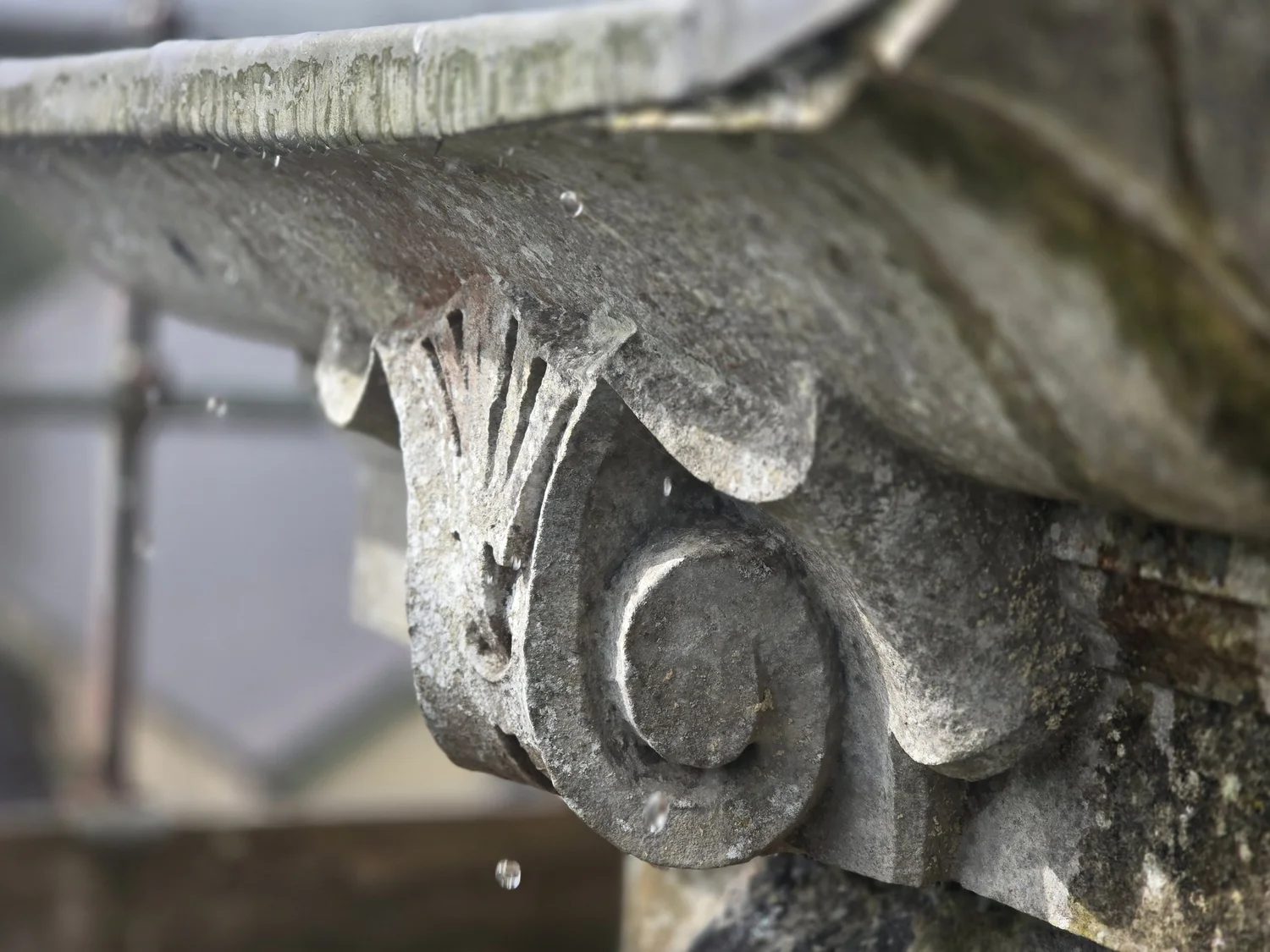 Hand carved coping stones