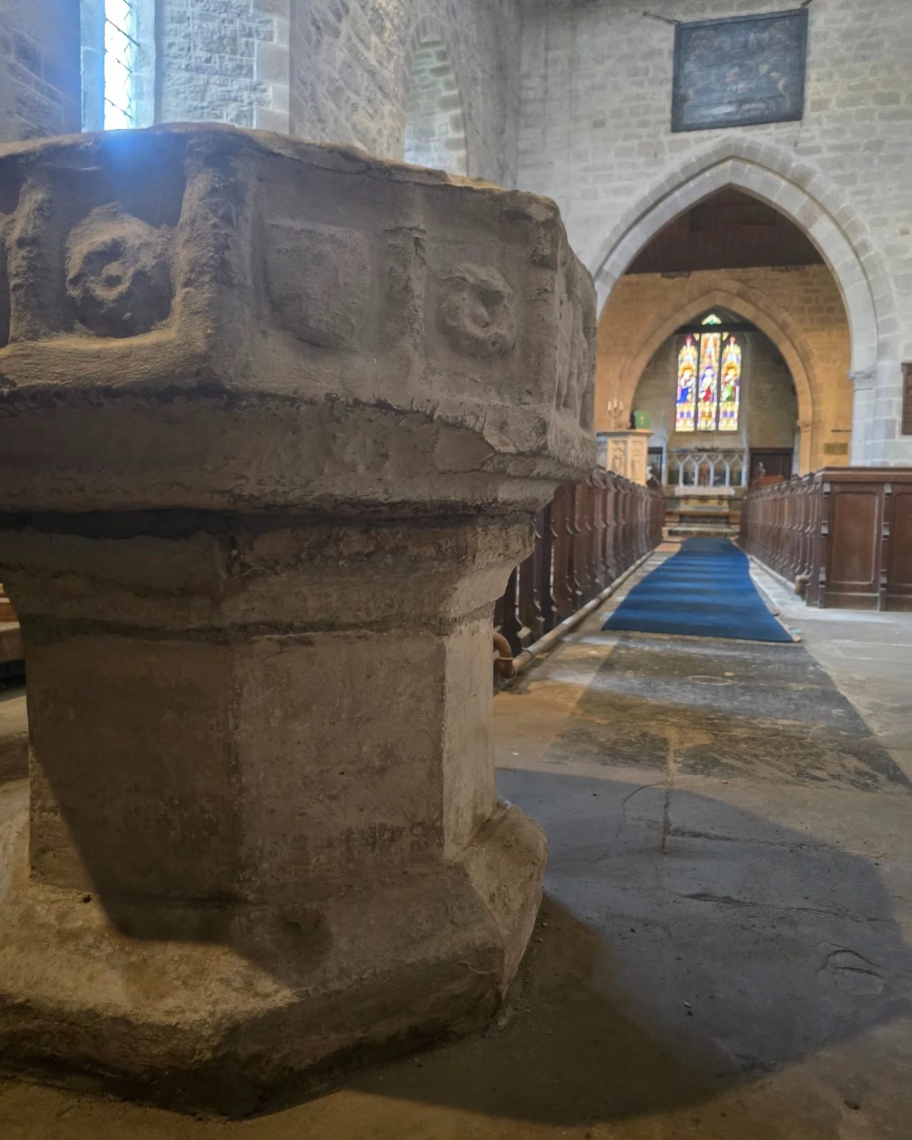 Font re-laid in new location