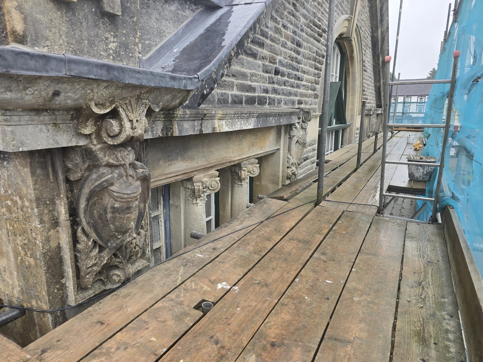 Carved stonework from the scaffold